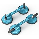 SEESII Glass Suction cups, Tile Suction Cup Tool with Aluminum Handle | 200LBS Max Load, Heavy Duty Vacuum Lifter to Lift Glass Door, Window, Tile, For DIY Homeowners/Renovators/Contractors