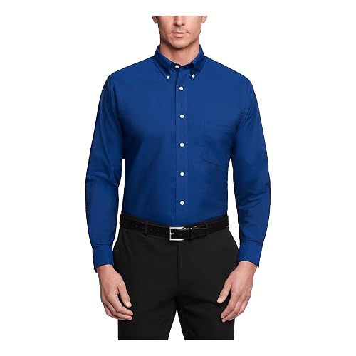 van heusen men's dress shirt regular fit oxford solid Van Heusen Men's Classic-Fit Poplin Dress Shirt