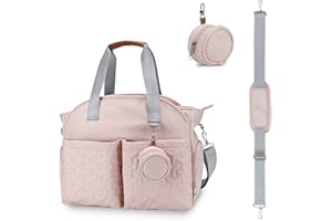 SONARIN Multifunctional Stylish Diaper Bag Tote,Large Capacity Nappy Changing Bag Satchel Messenger Bag Travel Mommy Bag