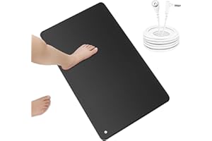 SEADER Grounding Mat 13 x 23.6, Conductive Grounding Mat for Bed, Earth Mat Grounding Pad with 15ft Grounding Cord, Universal Grounding Mat for Pain Relief, Inflammation, Balance
