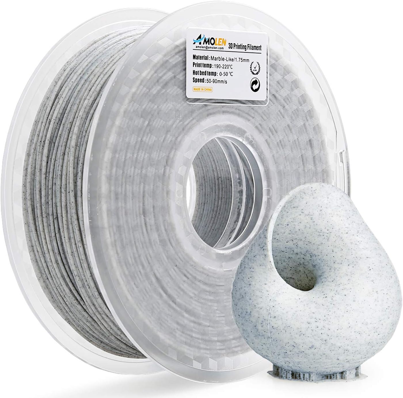 AMOLEN 3D Printer Filament, Marble Color PLA Filament Amazon.co.uk