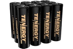 Tenergy Premium PRO Rechargeable AA Batteries, High Capacity 2800mAh NiMH AA Battery, 12 Pack Rechargeable Batteries