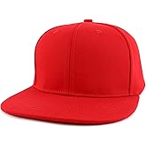 Trendy Apparel Shop Oversize 2XL Blank Plain Back Flatbill Snapback Baseball Cap