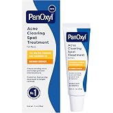 PanOxyl Acne Clearing Spot Treatment, 10% Benzoyl Peroxide, For Face, 1 oz | Maximum Strength, Fast-Acting, Clears &amp; Helps Prevent Acne, Calms Redness, With Allantoin, Bisabolol &amp; Sodium Hyaluronate