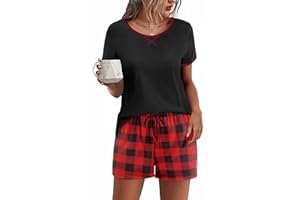 Ekouaer Women Pajama Set Casual Short Set