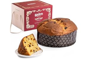 Giusti Panettone Italian Cake - Authentic Italian Bread with Balsamic Vinegar of Modena IGP - Gourmet Artisan Panettone Bread in Luxury Gift Box, Traditional Christmas Cake Made in Italy - 1kg (35oz)