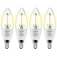 Geeni LUX Edison B11 Filament WiFi LED Smart Bulb, B11 Candelabra, 4W, E12 Base, Dimmable, White Light, Compatible with Amazo