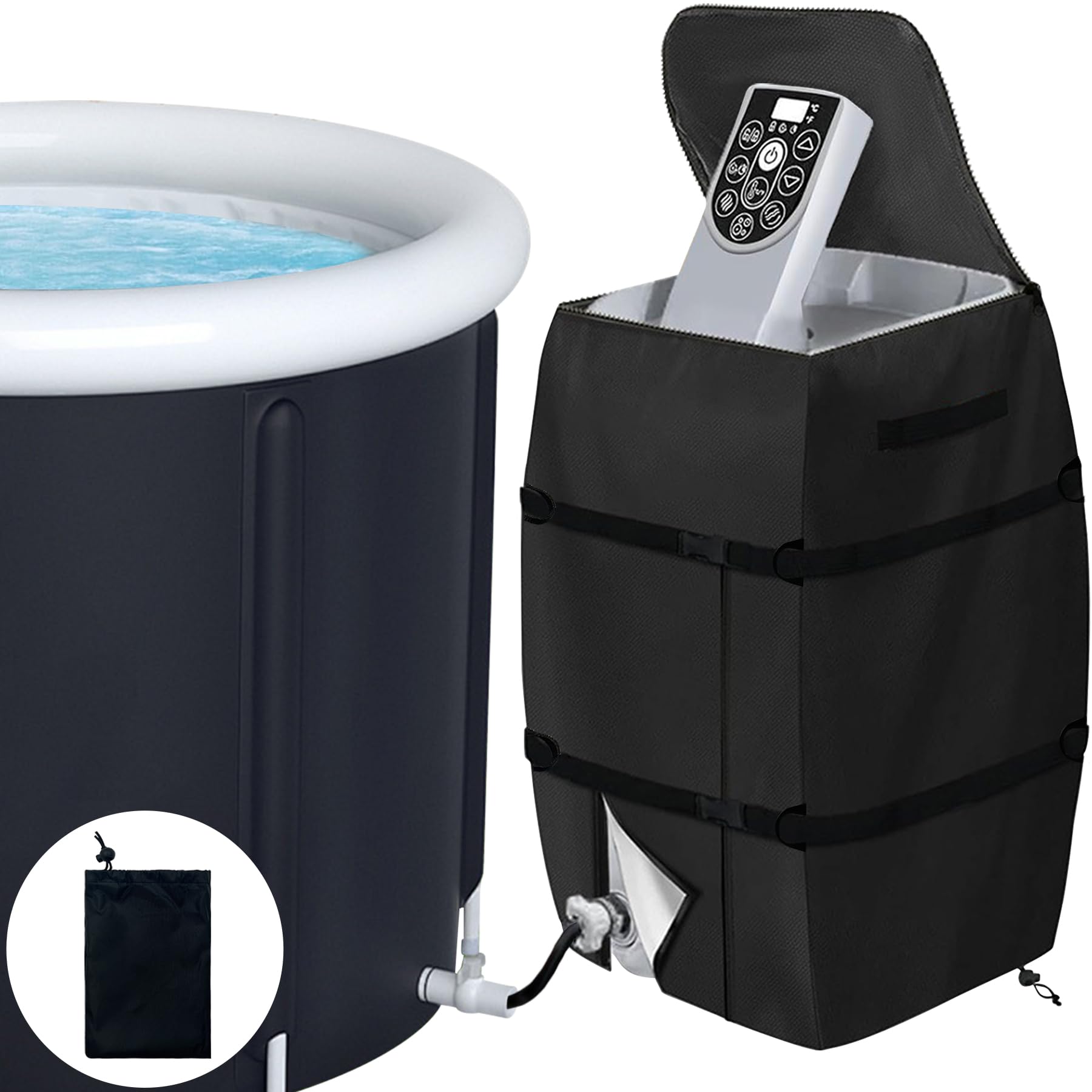 TZEKING Hot Tub Pump Cover, Spa Heating Cover, Anti-Dust Waterproof Portable Spa Cover, Spa Pump Cover, Water Heater Pump Cover