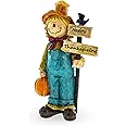 BestPysanky Friendly Scarecrow Holding Happy Thanksgiving Sign Figurine