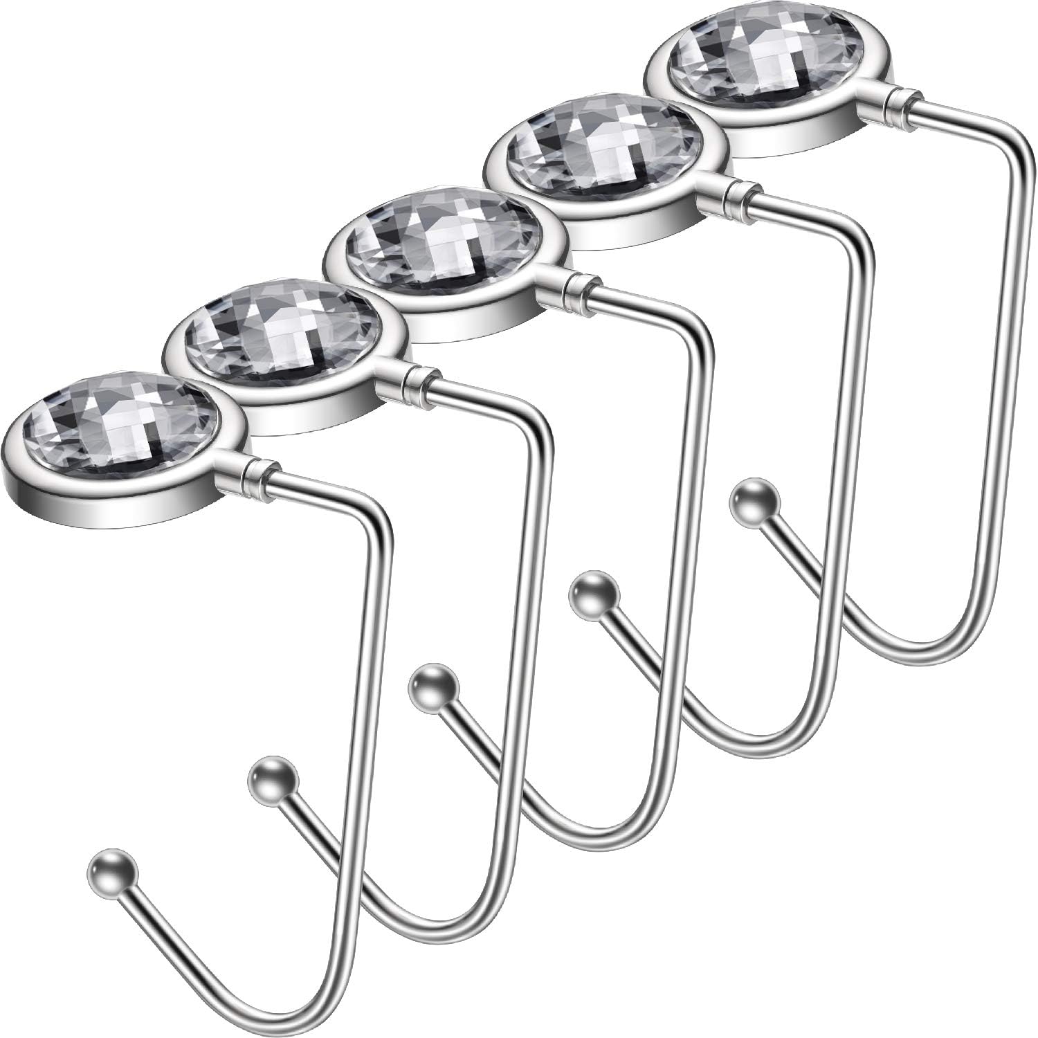 Boao Purse Hook Long Handbag Hanger Portable Bag Holder Under Counter Handbags Hook for Women