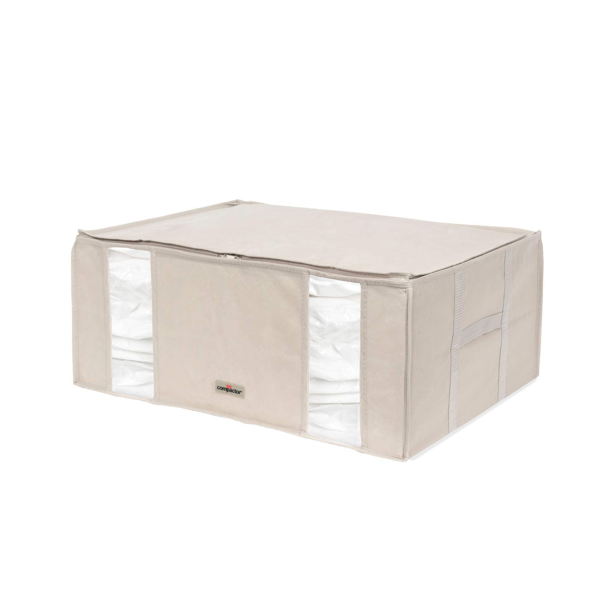 Compactor Dune 3D XXL Semi-Rigid Vacuum Box - Beige (65X45X27 cm) | Save up to 75 Percent Space | Dust and Moisture Protection | Patented Valve | Sku: RAN7650