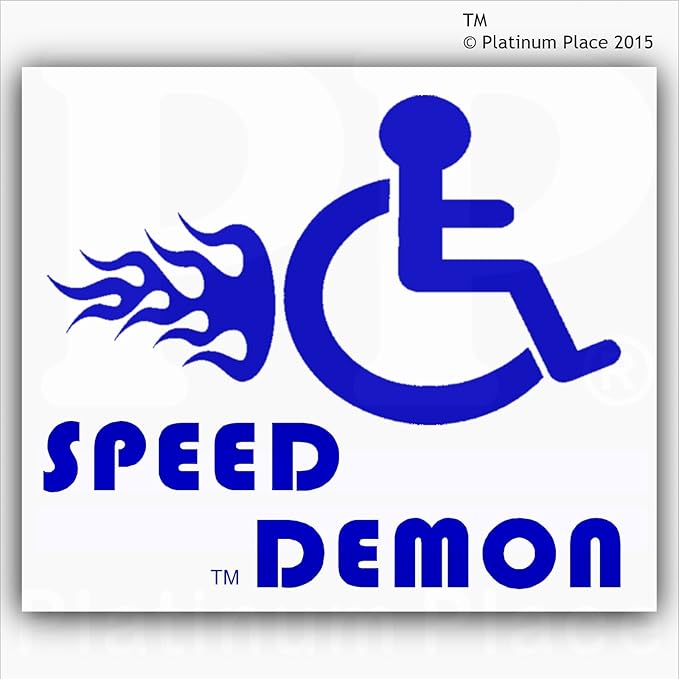 Platinum Place Funny JokeSpeed DemonBLUE ON WHITEEXTERNALDisabled