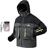 8 Fans Fishing Wading Jackets Breathable Waterproof Fishing Rain Jackets for Men&Women