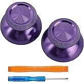 TOMSIN Metal Thumbsticks Replacement Kit for PS5 Controller – Aluminum Joysticks Accessories Compatible with PlayStation 5 DS Controller (Metal Purple)