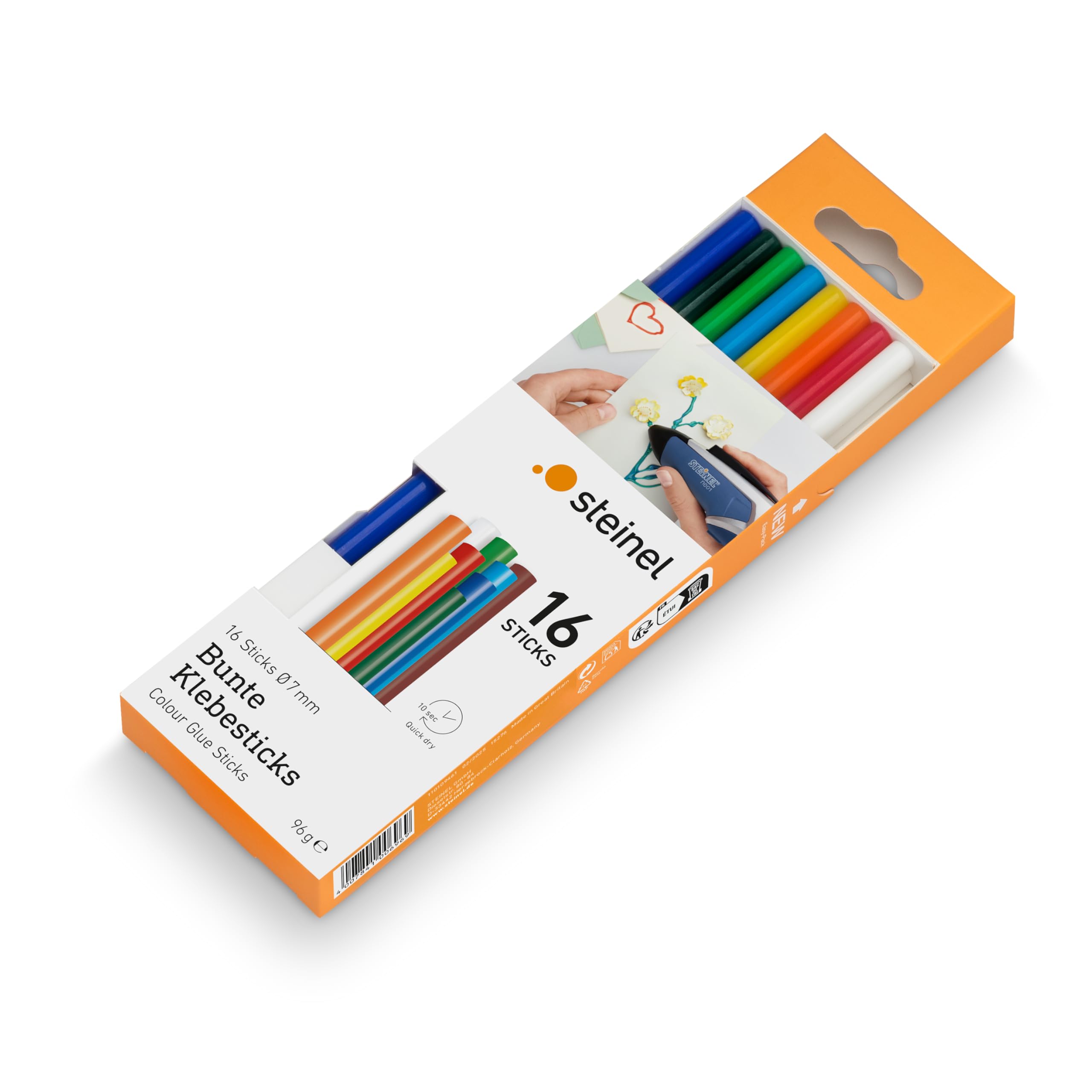 Steinel Assorted Colour Glue Sticks 7mm 147mm Pack of 16