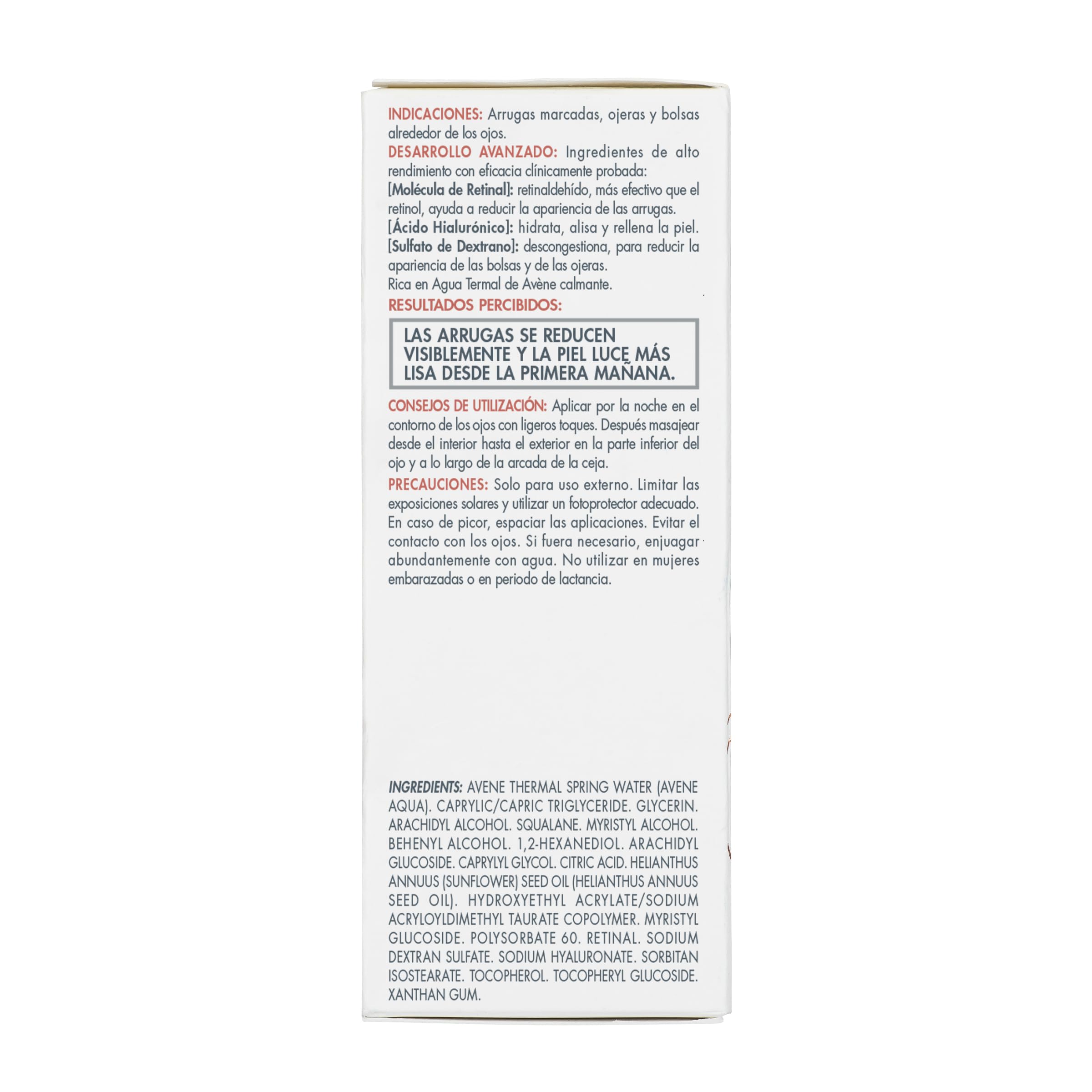 Avène Retrinal EYES Advanced 3-In-1 Eye Cream, Retinal eye cream, Powered by Retinaldehyde & Hyaluronic Acid, Helps smooth wrinkles, minimizes under-eye puffiness & dark circles, eye cream anti-aging