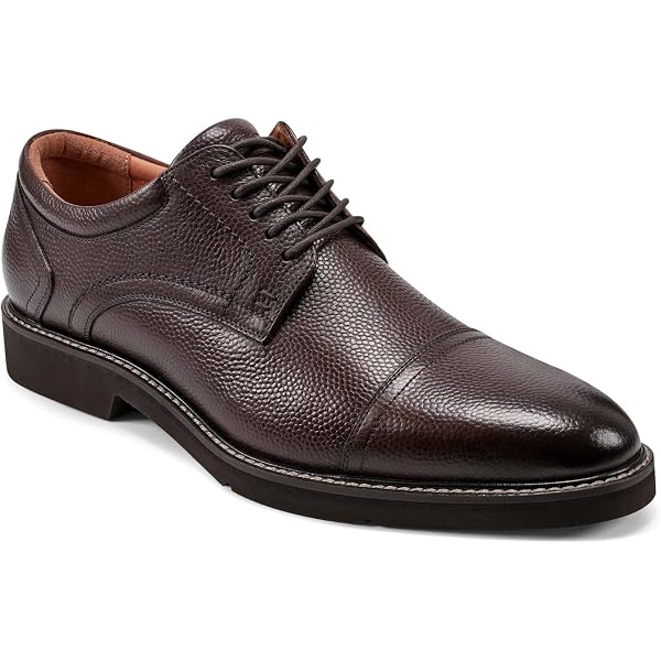 BORN Tobias Oxford Uomo – Scarpa In Pelle Morbida Rifinita A Mano, Fodera In Pelle Scamosciata, Suola EVA Leggera, Tacco 3,8 Cm