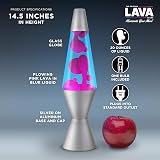 Lava Lamp The Original Motion Pink Blue Liquid 14.5 Inch Silver Base view 3