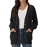 ZAFUL Womens Cardigan Sweaters Chunky Winter Cotton Blended Button Down Clothes Fall Long Sleeve Outfits 2025 Trendy