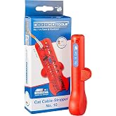 WEICON Cat Cable Stripper No.10 - Network Cable Stripper, Practical Stripper for Data Cables Network Cables Cat 5, 6 and 7, Red