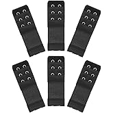 Akstore 6 Pieces Women's Soft Comfortable Elastic Bra Extenders Bra Extension Strap 2 Hook 3 Row Lady's Bra Extender Bra Band