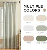 Joydeco Blue Floral Boho Curtains 84 Inch 2 Panels Rod Pocket view 7