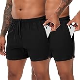 VPOS 2 Pack Men's Athletic Shorts 5/7 Inch Inseam, Mens Workout Shorts Lightweight Quick Dry Gym Running Shorts for Men