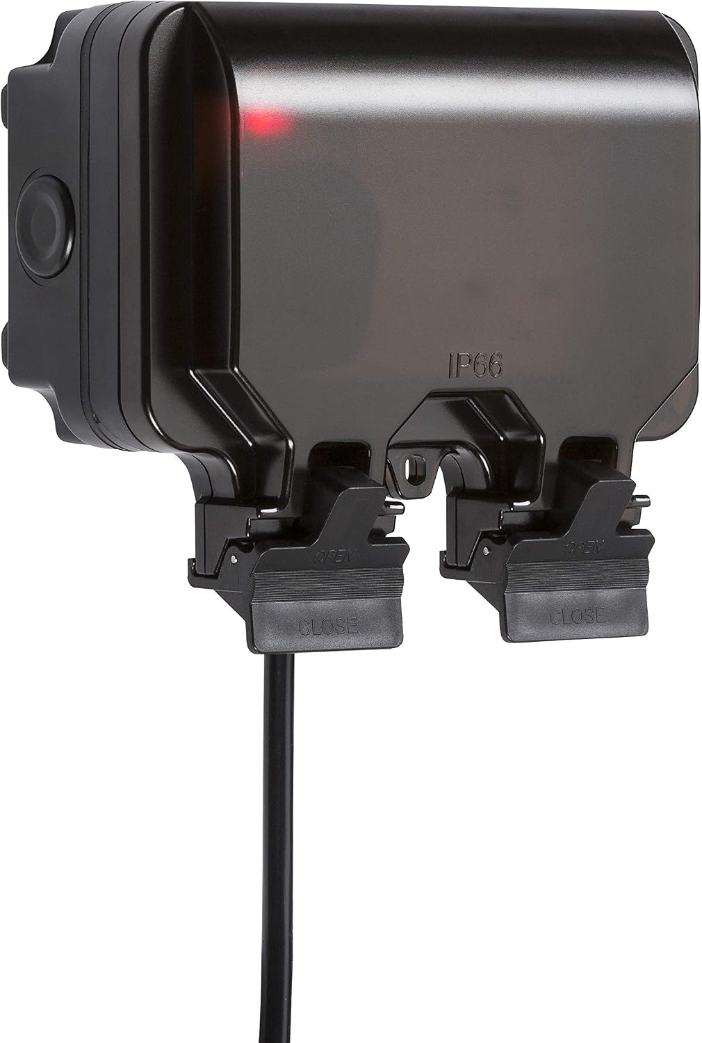 Knightsbridge OP9N Outdoor Weatherproof Double Socket IP66, Black,84.0 mm*153.0 mm*170.0 mm - Image 5