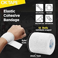 OK TAPE 12 Rolls Self Adhesive Bandage