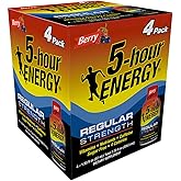 5-hour ENERGY Shot, Regular Strength, Berry, 1.93 oz, 4 Pack