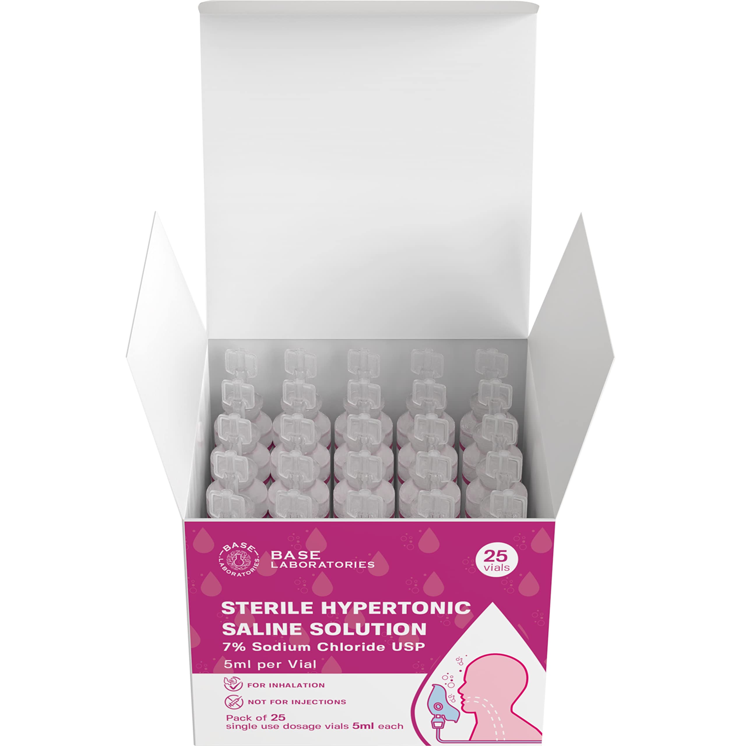 Mua BASE LABORATORIES 7 Hypertonic Saline Solution for Nebulizer Machine Saline Solution for