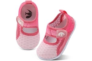 shopUAL Toddler Water Shoes Kids Girls Boys Beach Aqua Socks Skin Barefoot Walking Water Shoes Quick Dry Non-Slip Breathable Swim Pool Surf