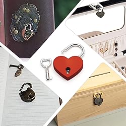 Jiozermi 4 Pcs Padlocks Key Lock with Key, Mini