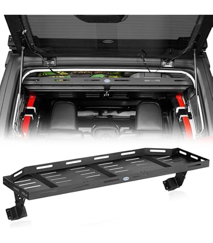 Linskip Hard Top Rear Window MOLLE Panels Compatible With Jeep Wrangler JK, Side Storage Racks For Jeep, Trunk Cargo Carrier Tool Organizer (Pair - View #6