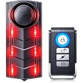 Upgraded 115dB Car Alarm System, Anti-Theft Vibration Sensor Alarm with Ultra-Bright Red Warning Light, Wireless Remote Anti Theft Vehicle Device, for Car, RV, SUV, Truck.