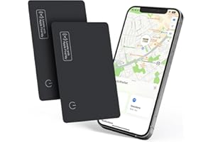 Eelexa Wallet Tracker Card, Rechargeable Thin Finder, Works with Apple Find My (iOS Only), Item Locator for Luggage Tags, Passports, Phone, IP68 Waterproof, 2 Pack