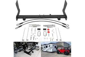 Bonbo BX1139 Tow Bar Base Plate Bracket Fits for 2018-2024 Jeep Wrangler JL JLU Sports Sahara Freedom Rubicon Unlimited All Models Includes Acc, 4XE, 392 with Standard Bumper
