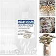 zwxt 50Pcs Mushroom Growing Bag 6 Mil Thick Mushroom Spawn Bags Autoclavable Bags 8"x5"x20" Mushroom Grow Kit 0.2 Micron Filter Mycobag Grow Kit Tear Resistant Strong