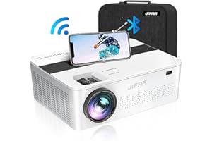 JIFAR 2023 Upgraded Projector 4K with 5G WiFi and Bluetooth,1000ANSI 450" Outdoor Projector, Movie Projector Support 4K,Dolby Audio,Zoom,Keystone,20W Speaker,4K Home Projector for TV Stick,iOS,Android,PS5