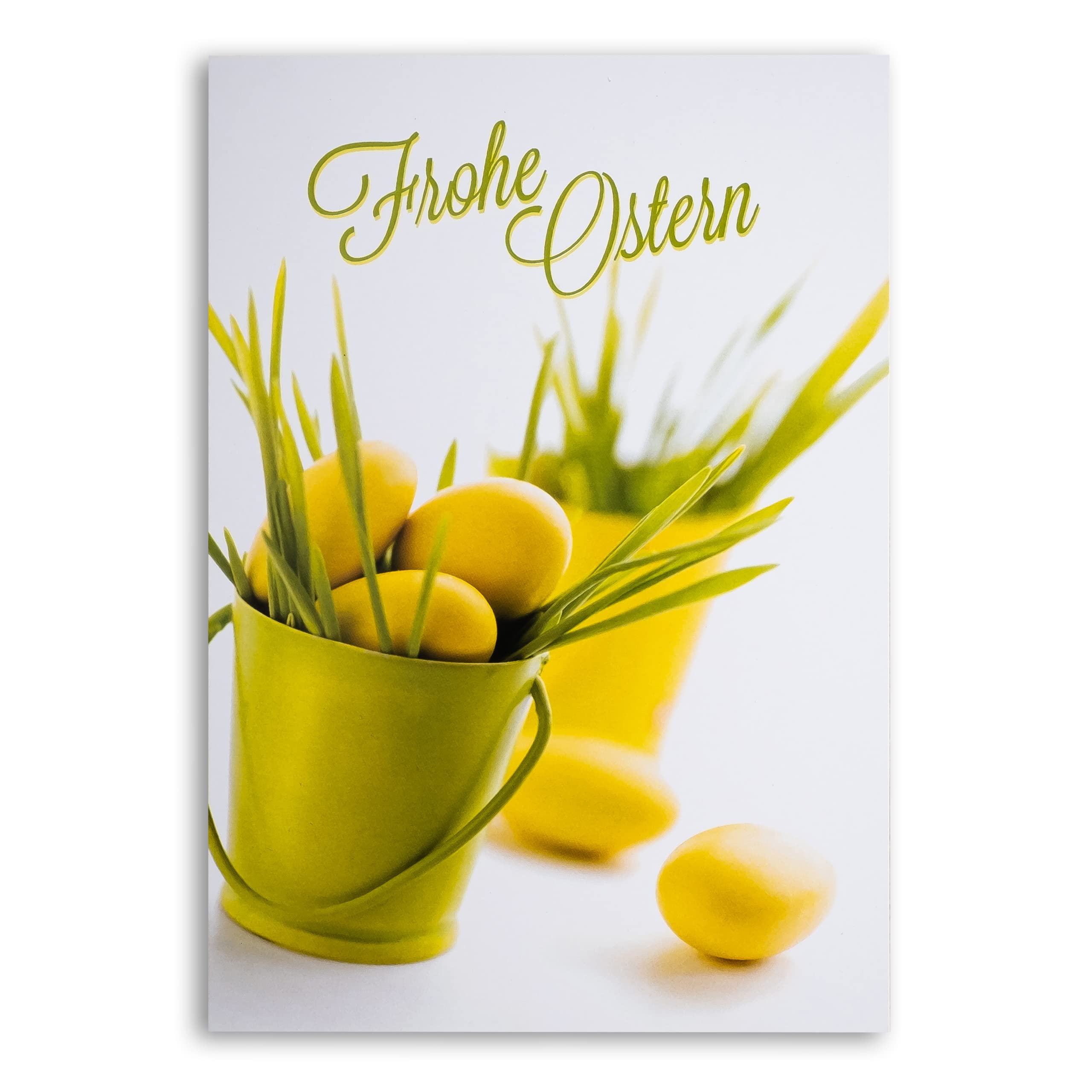 ART NUVO - Exclusive Easter Cards no. 3 - Set of 10 Cards 120 x 170 mm with Gold-Plated Lettering and White envelopes.