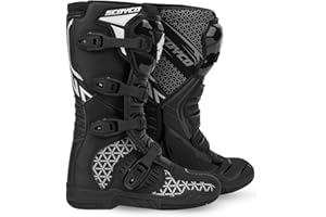 Scoyco Dirt Bike Boots for Men, Motocross Boots for Enduro with Shin Guard & Ankle TPU Protection, Adventure Motorcycle Boots Leather Full Coverge Resistant
