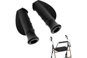 PSYQTSUARY 2 PCS Universal Rollator Hand Grip, Anti-Slip Rolling Walker Hand Grips Replacement Parts for Rollator and Wheelchair, Rollator Walker Hand Grip for Seniors, Mobility Impaired