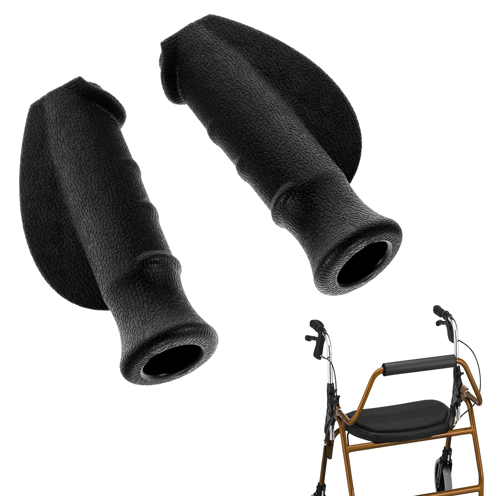Photo 1 of 2 PCS Rollator Hand Grip, Anti-Slip Rolling Walker Hand Grips Replacement Parts for Rollators and Wheelchair, Rollator Walker Hands Grip for Seniors, Mobility Impaired