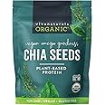 Viva Naturals Organic Chia Seeds, 2 lb, 32 Oz – Plant-Based Omega-3 and Vegan Protein, Gluten Free & Non-GMO, Perfect for Smo