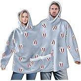 ianjetty Couples Hoodies Pajamas, Oversized Matching Onesies Sweatshirts Two Person hoodie with Pocektes