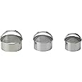 Mrs. Anderson’s Baking Cookie and Fondant Cutters, Stainless Steel, 3-Piece Graduated Round Set with Handles