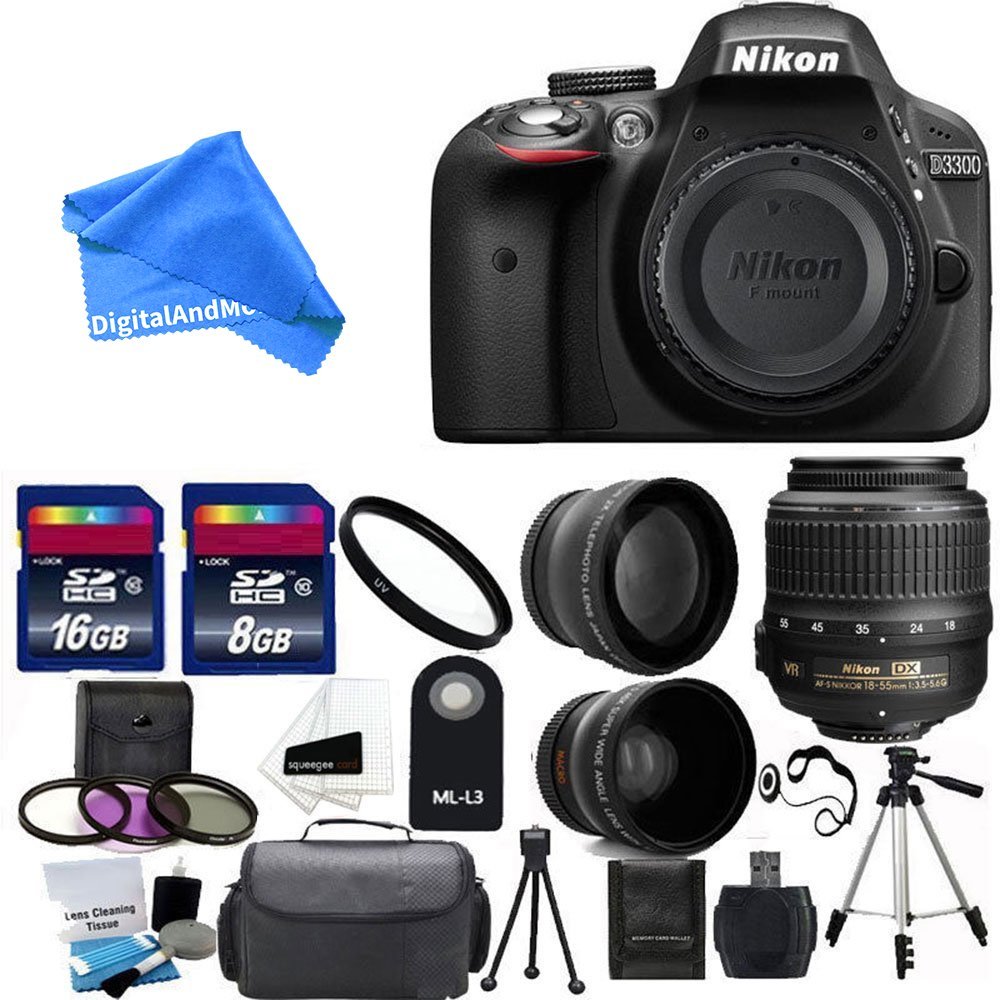 Nikon D3300 24.2 MP CMOS Digital SLR Camera with 18-55mm...