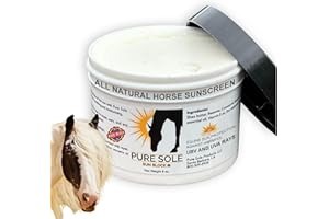 Pure Sole Sunscreen for Horses Sun Block Cream |Nose Sun Protection and Sensitive Pink Horse Skin |Made with Safe Non-Nano Zinc Oxide-and Moisturizing Natural SPF Ingredients| Use Year Round - 8 oz.
