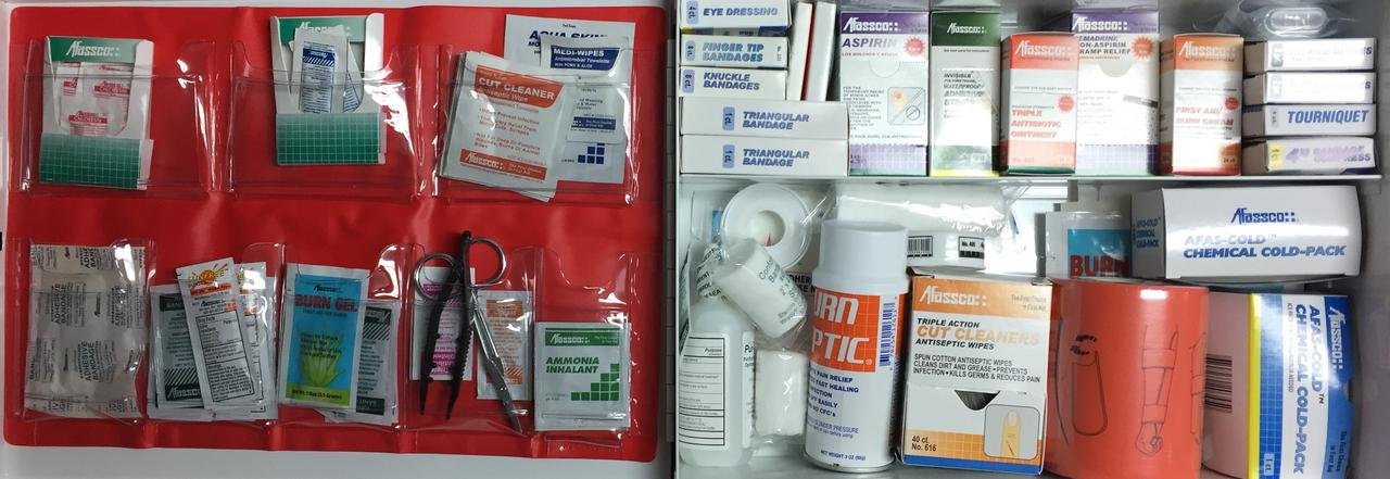 A-1 Fire & Safety Industrial First Aid Kit - 2 Shelves, Metal, Fully Stocked for Plants, Warehouses, and workplaces: Industrial & Scientific