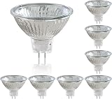 Caldarax 8 Pack MR16 Halogen Bulbs 12V 50W GU5.3 Dimmable 2700K 660LM 36°
